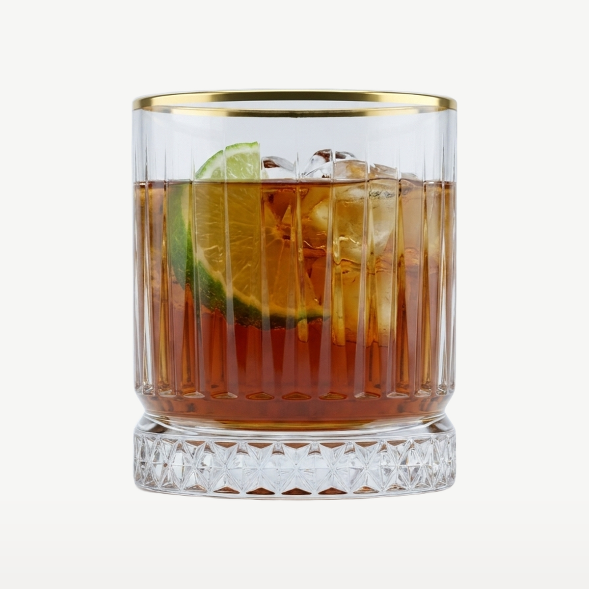 Pasabahce Elysia Tumbler 35,5 Cl Gouden Rand - 4 Stuks - Glazen.nl