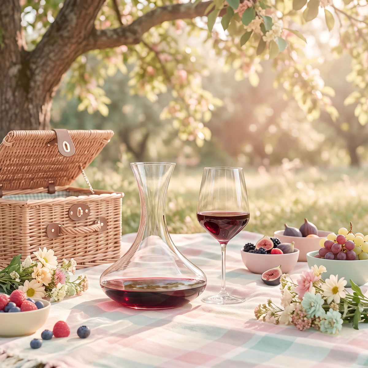 RCR Universum wijnset in een zomerse picknickscene