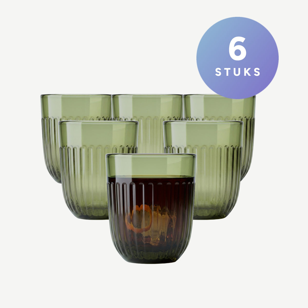La Rochere Ouessant Tumbler Olijfgroen set van 6 stuks