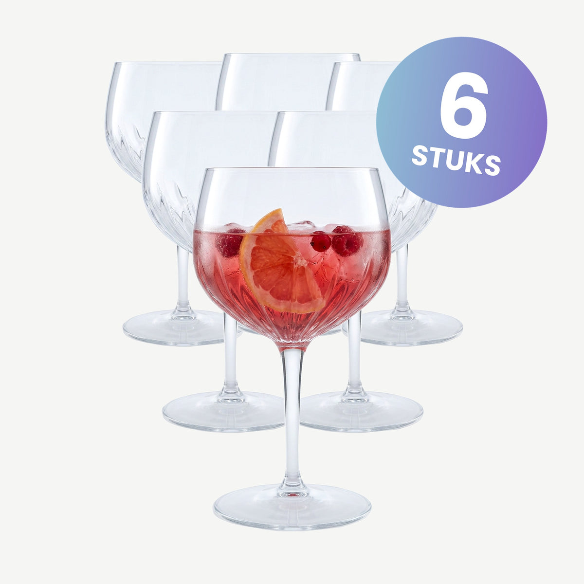 Luigi Bormioli Mixology Spanish Gin Tonic Glas 80 Cl  - set van 6 glazen
