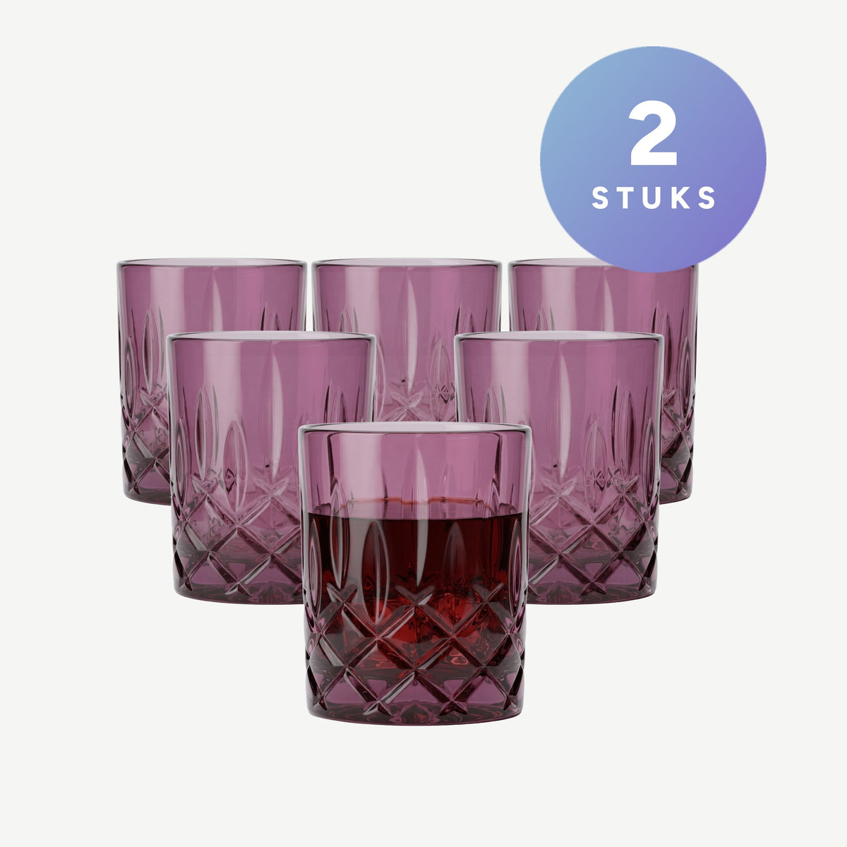Nachtmann Noblesse Tumbler 29,5 Cl Paars, set van 2 stuks