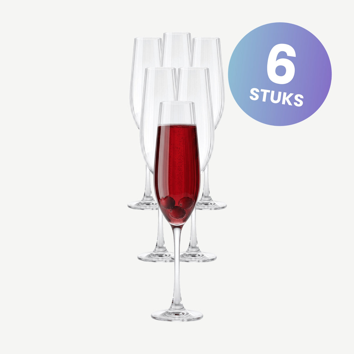Nuform Optic Champagneflûte 26 Cl - set van 6 glazen